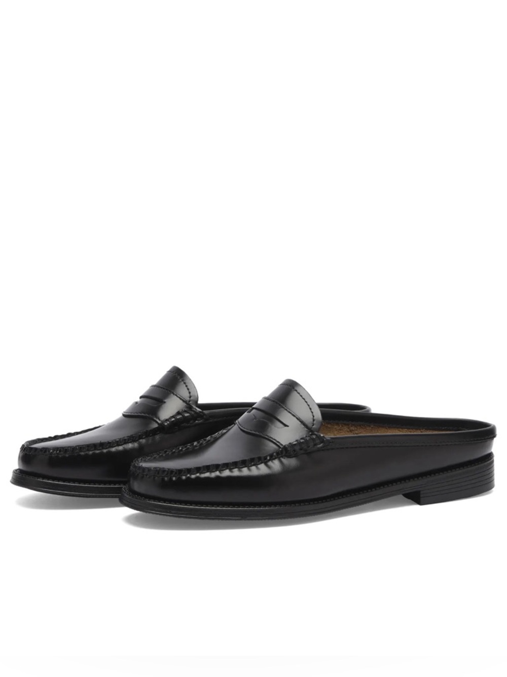 NWOT G.H. Bass Weejuns Easy Weejun Penny Slide in Black Leather Loafer Mule